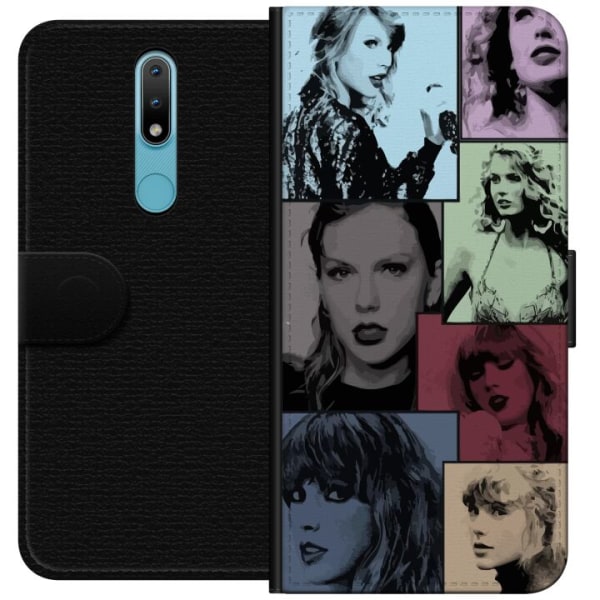 Nokia 2.4 Plånboksfodral Taylor Swift, mönster
