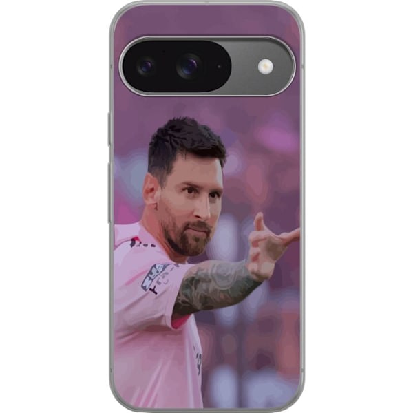 Google Pixel 9 Pro Genomskinligt Skal Messi