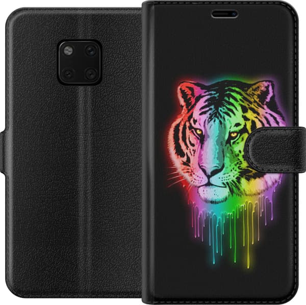 Kompatibelt Lommeboketui til Huawei Mate 20 Pro Neon Tiger