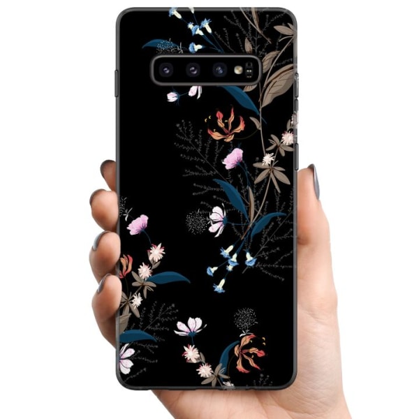 Samsung Galaxy S10 TPU Mobilcover Blomster