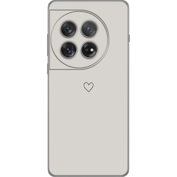 OnePlus 12 Läpinäkyvä kuori Sydän