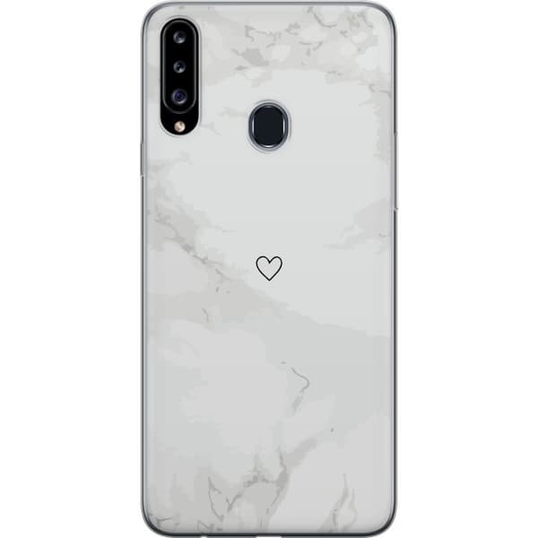 Kompatibelt Mobildeksel til Samsung Galaxy A20s Marmor Hjerte