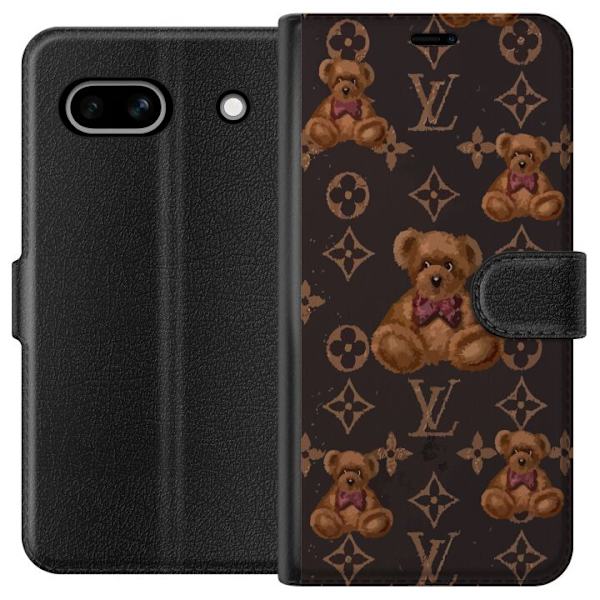 Google Pixel 7a Lompakkokotelo Louis Vuitton Teddykarhu Kuvio Ylellinen Muotisuunnittelu Suosittu Motiivi Muoti-Trendi Ylelliset Asusteet