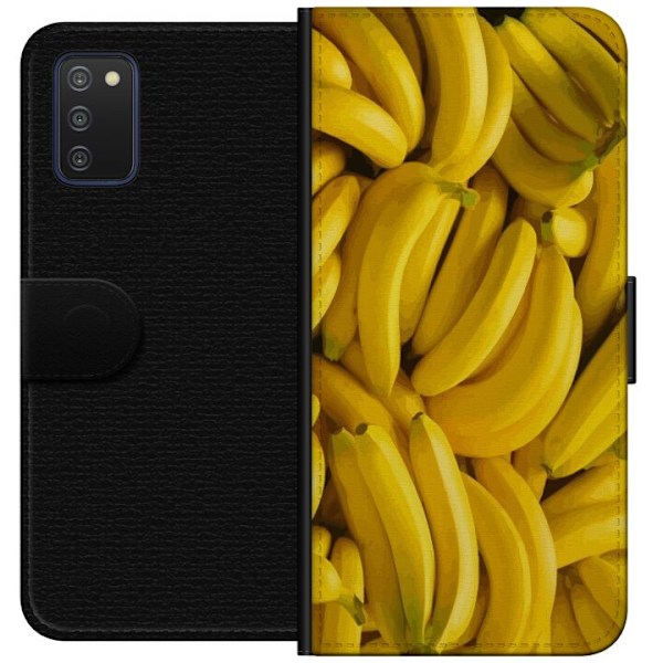 Samsung Galaxy A03s Plånboksfodral Banana Pattern – lekfullt mönster med gula bananer