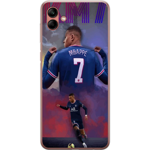 Samsung Galaxy A04 Genomskinligt Skal MAP Fotboll Design Grafiskt Mönster Modern Sportmotiv Trend Fotboll Populär Grafisk Stil Motiv