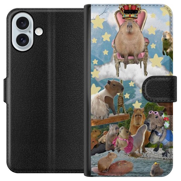 Apple iPhone 16 Plus Lommeboketui Capybara