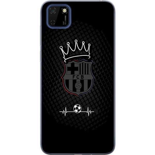 Huawei Y5p Läpinäkyvä kuori FC Barcelona Emblem Jalkapalloaihe Sininen Punainen Seuramerkki Katalonia La Liga Fanit Suosittu Ikoninen