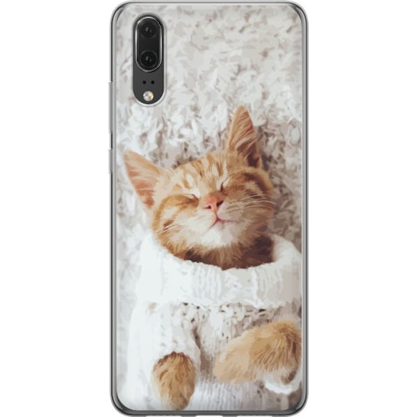 Huawei P20 Gjennomsiktig deksel Katt