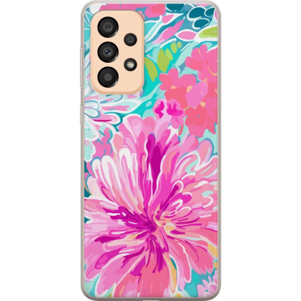 Samsung Galaxy A33 5G Gjennomsiktig deksel Blomsterfjær