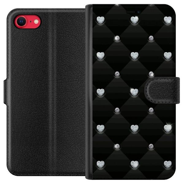 Apple iPhone 16e Plånboksfodral Bling Heart