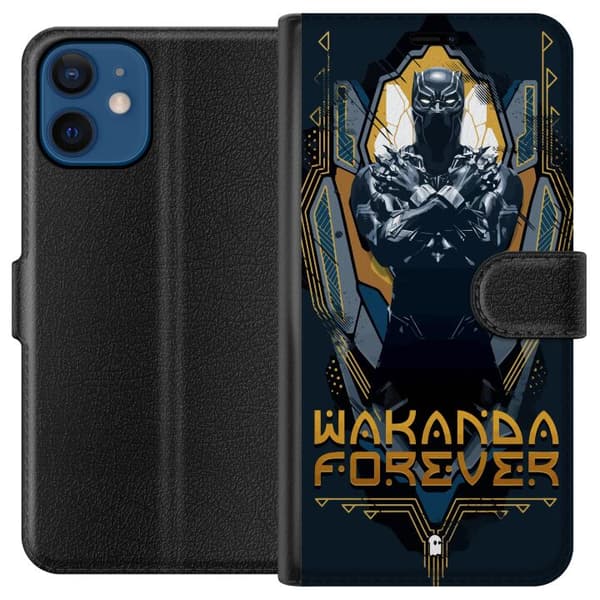 Kompatibelt Plånboksfodral till Apple iPhone 12 Black Panther: Wakanda Forever