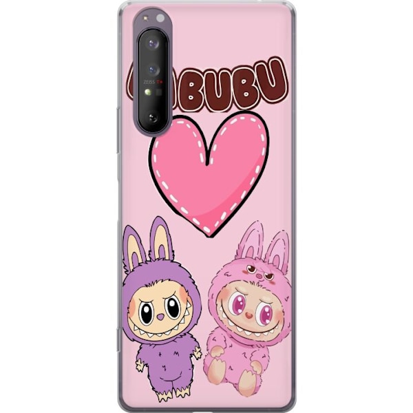 Sony Xperia 1 II Gjennomsiktig deksel Labubu Pink Monster