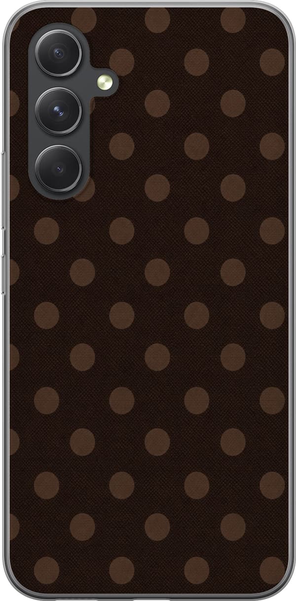 Kompatibelt Mobilskal till Samsung Galaxy S24 FE Mocha Dots brun