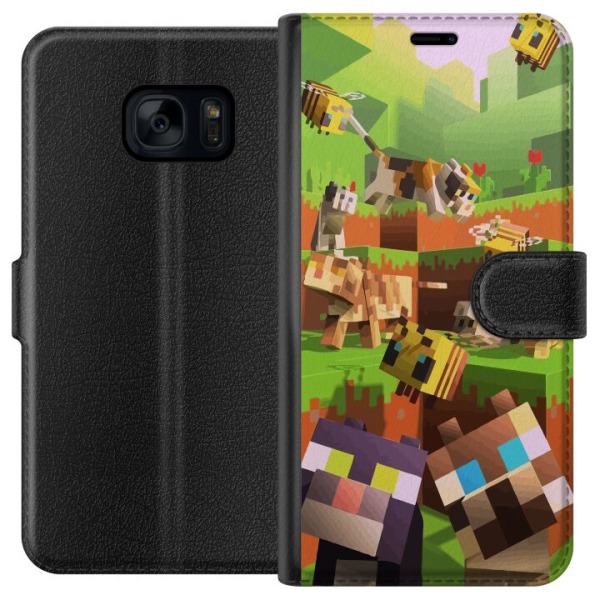 Samsung Galaxy S7 Plånboksfodral MineCraft