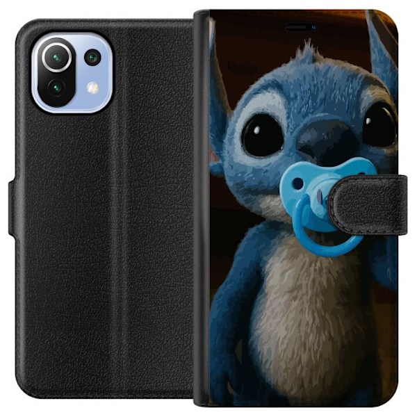 Xiaomi Mi 11 Lite Lompakkokotelo Stitch & Napp - vauvateema söpöllä hahmolla