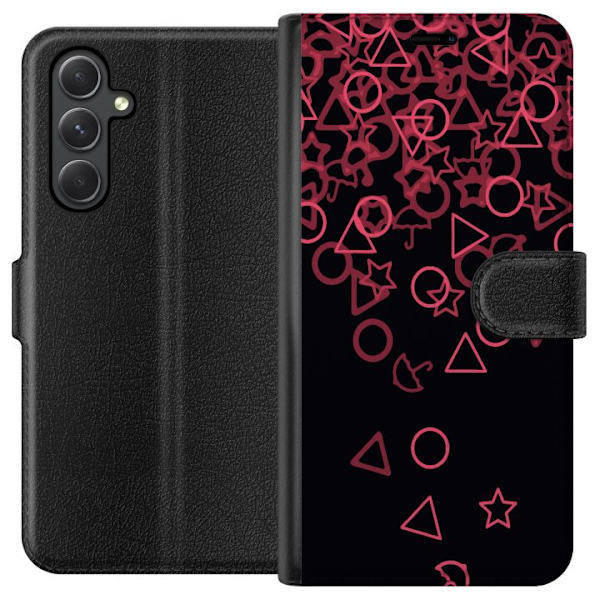 Samsung Galaxy A05s Tegnebogsetui Squid Game Ikoner Serie Design Populært TV Spil Ikoner Grafisk Motiv Asiatisk Trend Dramaserie