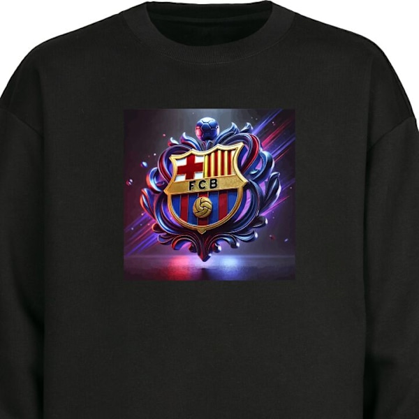 Sweatshirt til Voksne | Klassisk Collegebluse FCB sort L