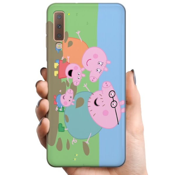 Samsung Galaxy A7 (2018) TPU Mobildeksel Greta Grå