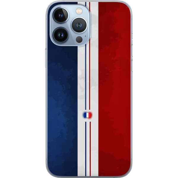 Kompatibelt Mobildeksel til Apple iPhone 13 Pro Max Minimalistisk fransk flagg med rene linjer og flaggsymbol blå