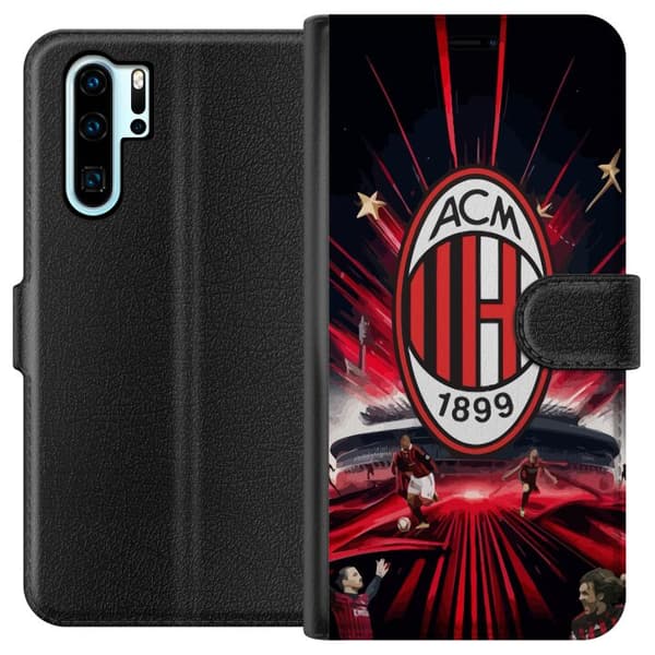 Kompatibelt Lommeboketui til Huawei P30 Pro AC Milan