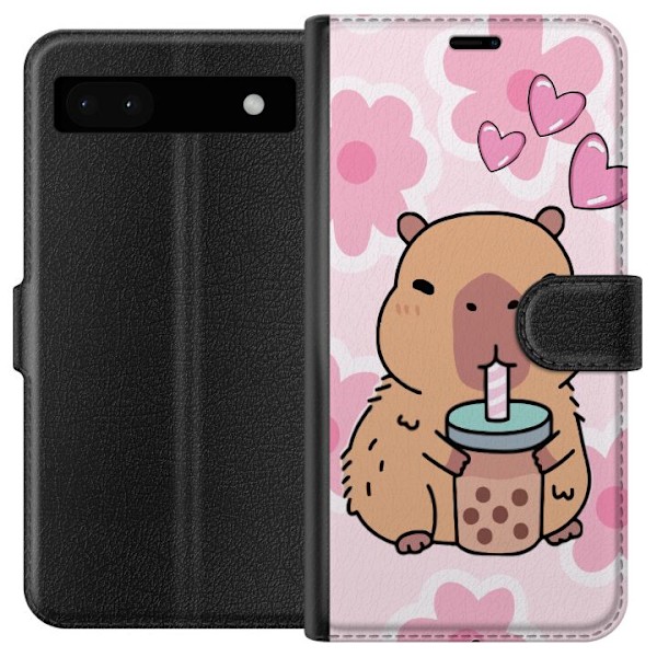 Google Pixel 6a Lompakkokotelo Kawaii Capybara Sydän Anime-tyyli Söpö Suunnittelu Eläinaihe TikTok Suosittu Lahja Tyttö