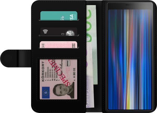 Kompatibelt Lommeboketui til Sony Xperia 10 Rosa strösselmunk rosa