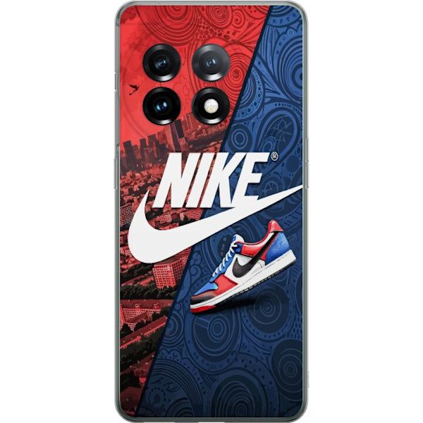OnePlus 11 Läpinäkyvä kuori  Nike Logo Punainen Sininen Lenkkarit Tyyli Urheilu Muoti Suosittu Swoosh Kuviointi Harjoitusvaatteet Graafinen Ikoni