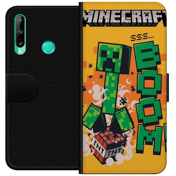 Huawei P40 lite E Lompakkokotelo Minecraft Boom