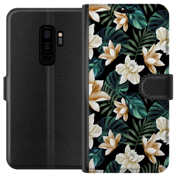 Kompatibel Tegnebogsetui til Samsung Galaxy S9+ Blomster