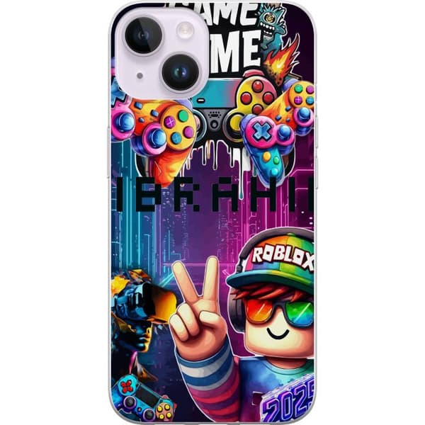 Kompatibelt Mobilskal till Apple iPhone 14 Neon Gamer Art