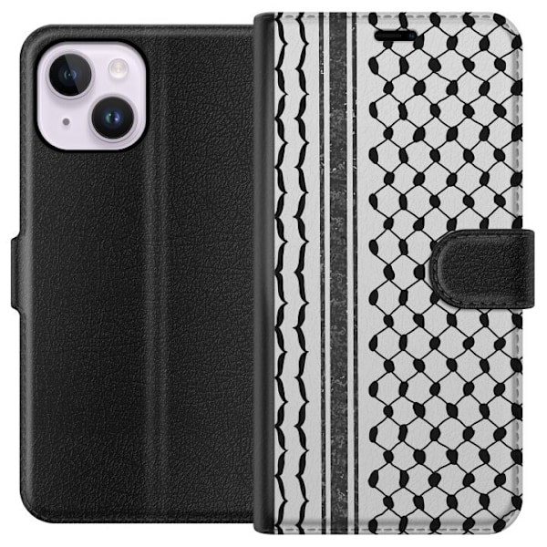 Apple iPhone 15 Plus Lompakkokotelo Palestiinalainen kuvio - p