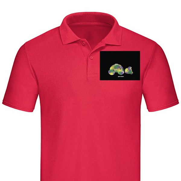 Poloshirt til Voksen | Elegant Poloshirt Palm Angels Teddy Rød Stor