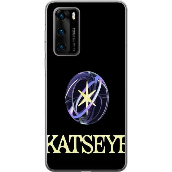 Kompatibel Mobilcover til Huawei P40 KATSEYE logotyp sort
