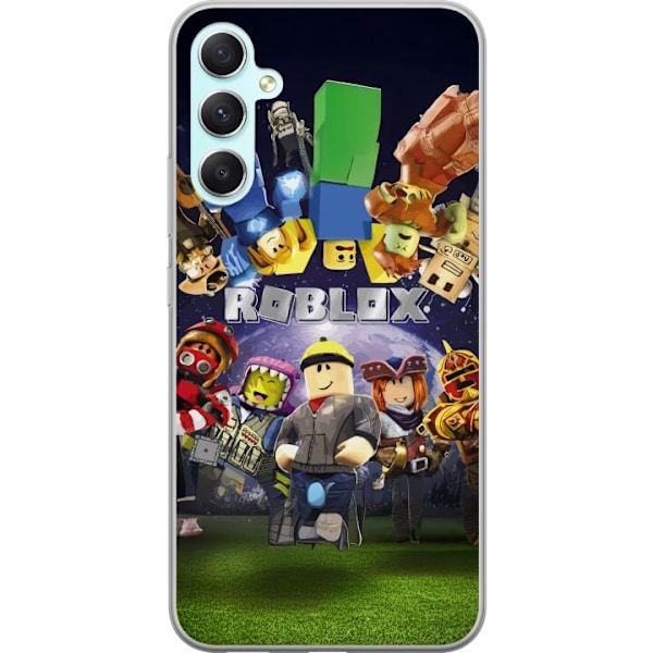 Samsung Galaxy A34 Genomskinligt Skal Roblox Värld – Gamingäventyr för Barn & Ungdomar