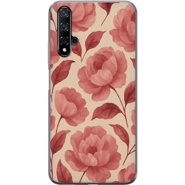 Huawei nova 5T Läpinäkyvä kuori Ruusun Kukinta