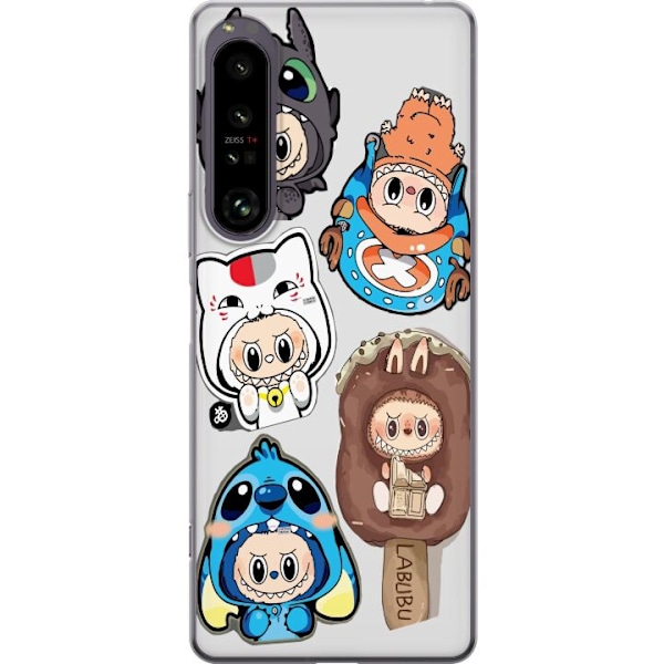 Sony Xperia 1 IV Läpinäkyvä kuori Labubu hahmokokoelma - Po