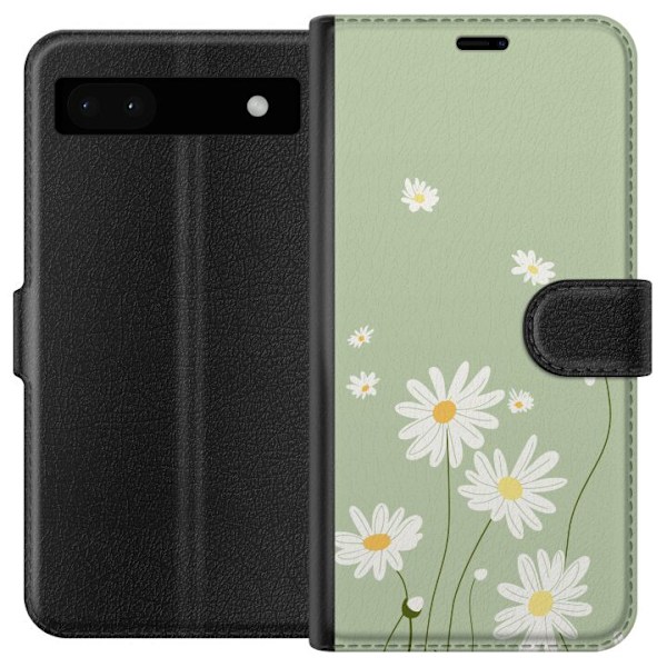 Google Pixel 6a Plånboksfodral Prästkragar – blommigt mönster i svensk sommarstil