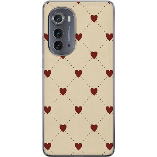 Motorola Edge (2022) Läpinäkyvä kuori Sydänverkko