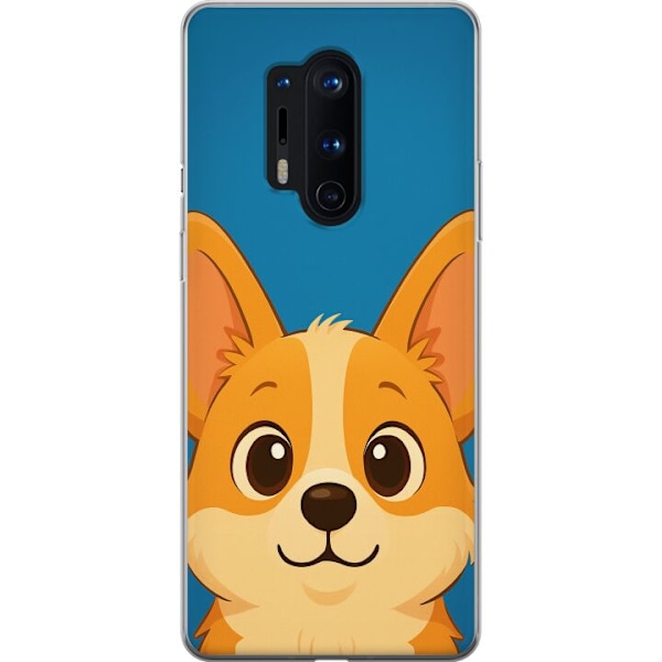 OnePlus 8 Pro Läpinäkyvä kuori Hello Corgi