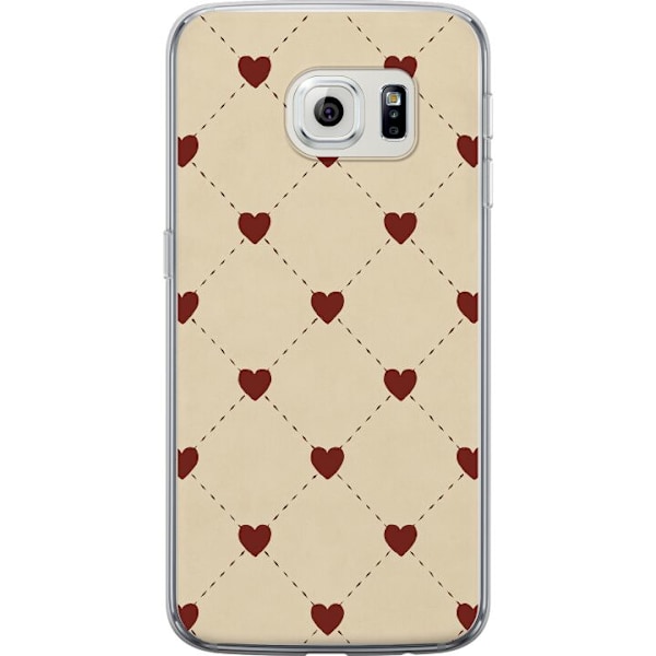 Samsung Galaxy S6 edge Läpinäkyvä kuori Sydänverkko