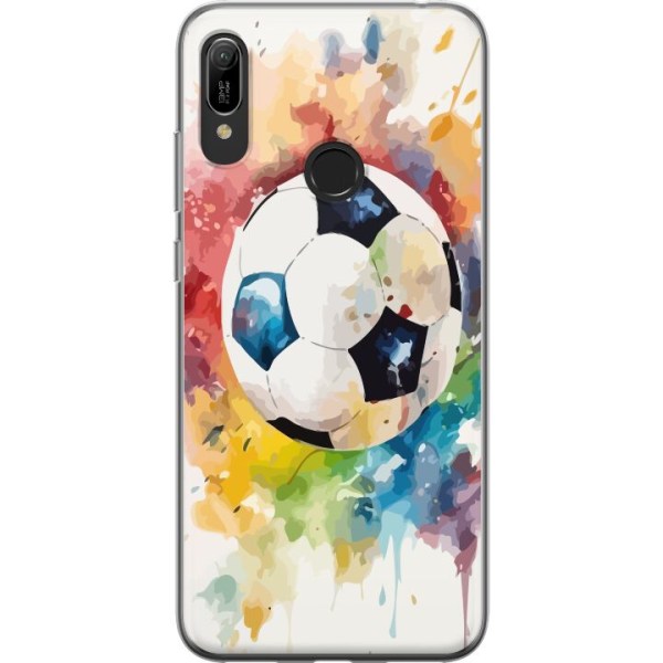 Huawei Y6 (2019) Gennemsigtig cover Fodbold