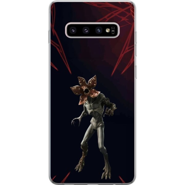 Samsung Galaxy S10+ Läpinäkyvä kuori Fortnite - Demogorgon