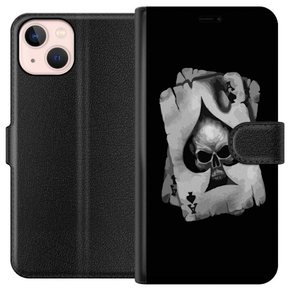 Apple iPhone 13 Lompakkokotelo Luuranko Karttadeckki