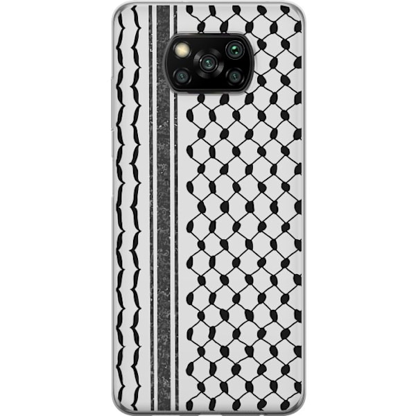 Xiaomi Poco X3 NFC Genomskinligt Skal Palestinskt mönster – inspirerat av keffiyeh-tyg i traditionell stil