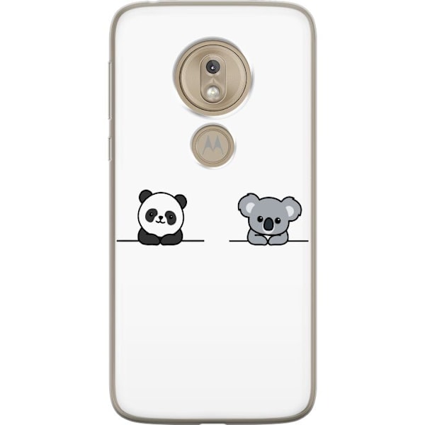 Motorola Moto G7 Play Gennemsigtig cover Panda Koala