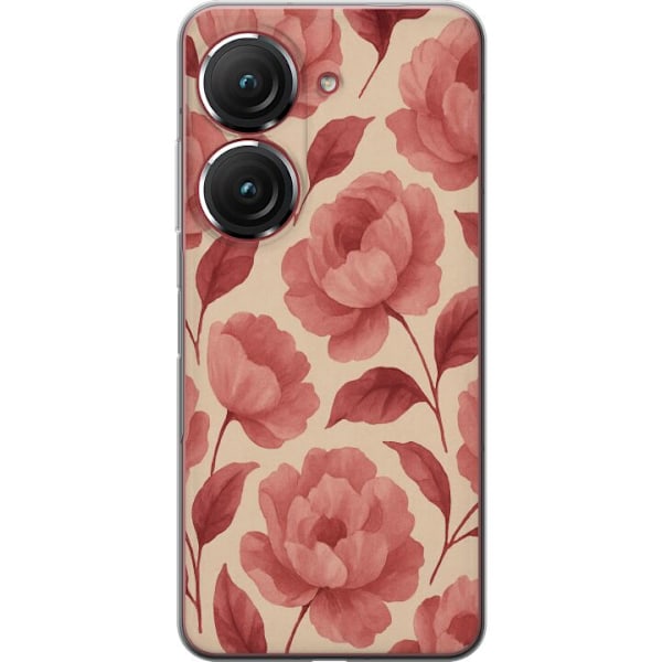 Asus Zenfone 9 Läpinäkyvä kuori Ruusun Kukinta