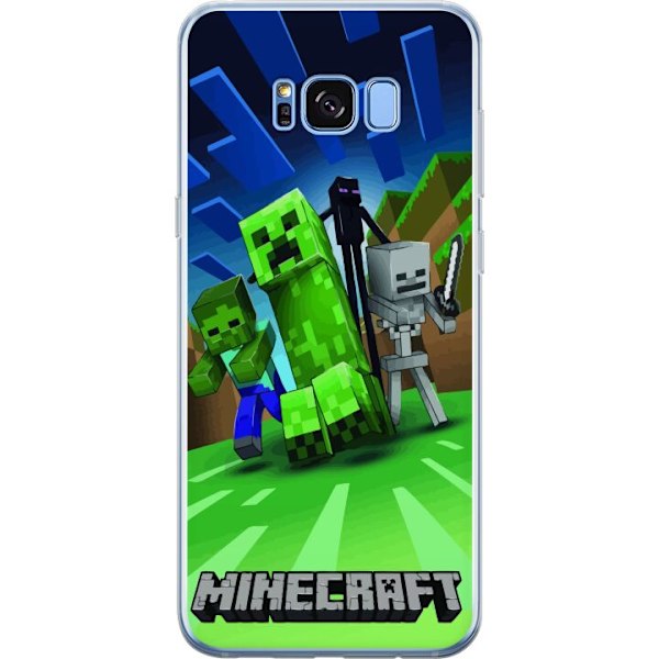Samsung Galaxy S8+ Läpinäkyvä kuori Minecraft Creeper mobilskal i klassisk grön pixelstil