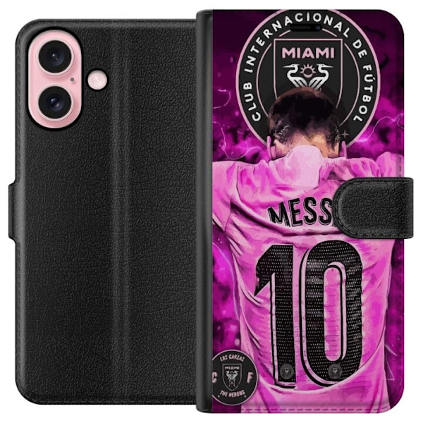 Apple iPhone 16 Lompakkokotelo Lionel Messi (Inter Miami CF)