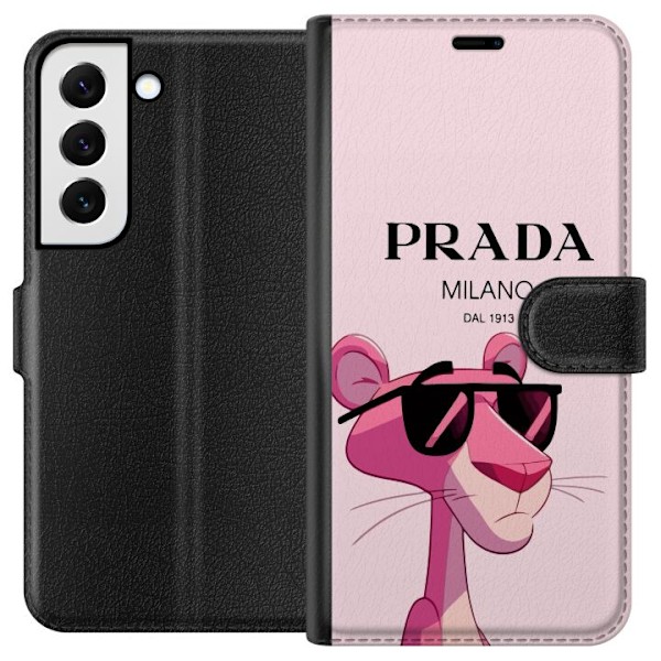 Samsung Galaxy S22 5G Lommeboketui Prada Rosa Panteren