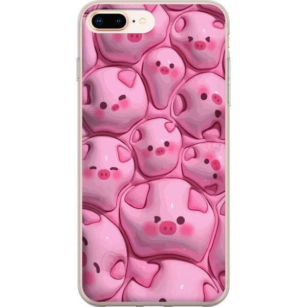 Kompatibelt Mobilskal till Apple iPhone 8 Plus Bubbliga Grisar